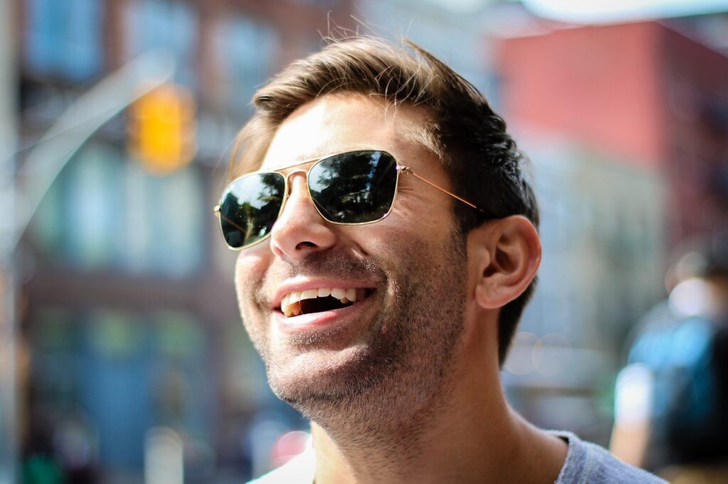 happy, man, adult, city, face, guy, outdoors, person, portrait, smile, sunglasses, urban, laughing, happy, man, man, man, man, man, person, person, smile